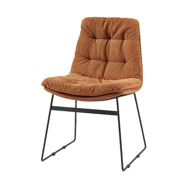 Industrial Dining Chairs Armless Chair with Metal Legs for Home