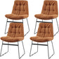 Industrial Dining Chairs Armless Chair with Metal Legs for Home