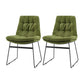 Industrial Dining Chairs Armless Chair with Metal Legs for Home