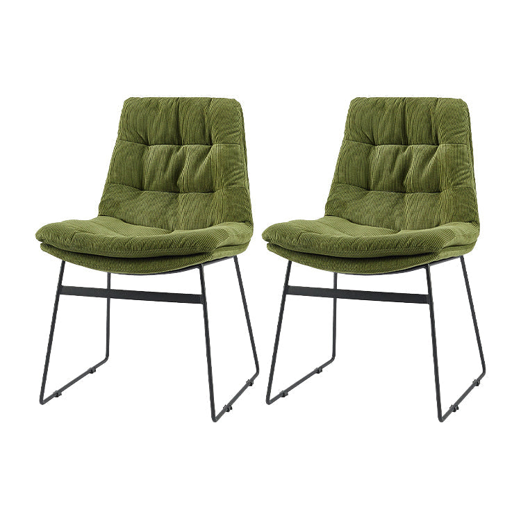 Industrial Dining Chairs Armless Chair with Metal Legs for Home