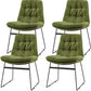 Industrial Dining Chairs Armless Chair with Metal Legs for Home