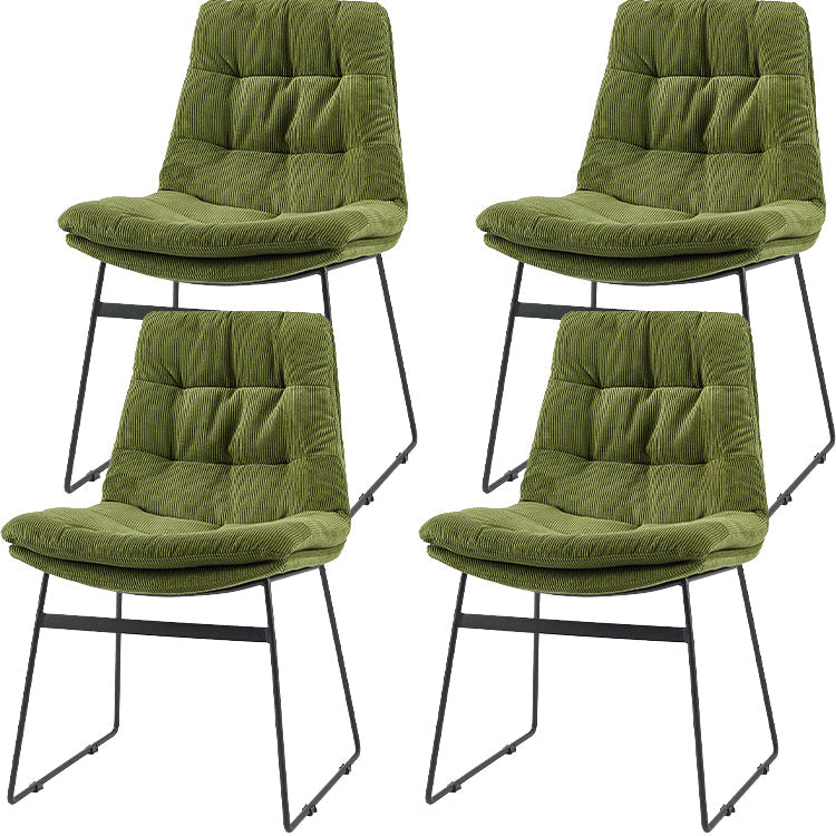 Industrial Dining Chairs Armless Chair with Metal Legs for Home