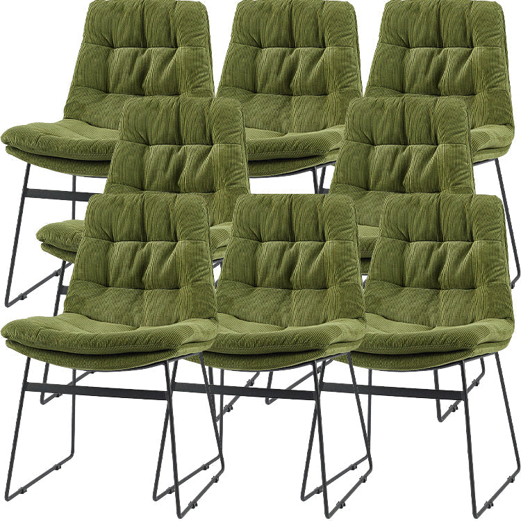 Industrial Dining Chairs Armless Chair with Metal Legs for Home