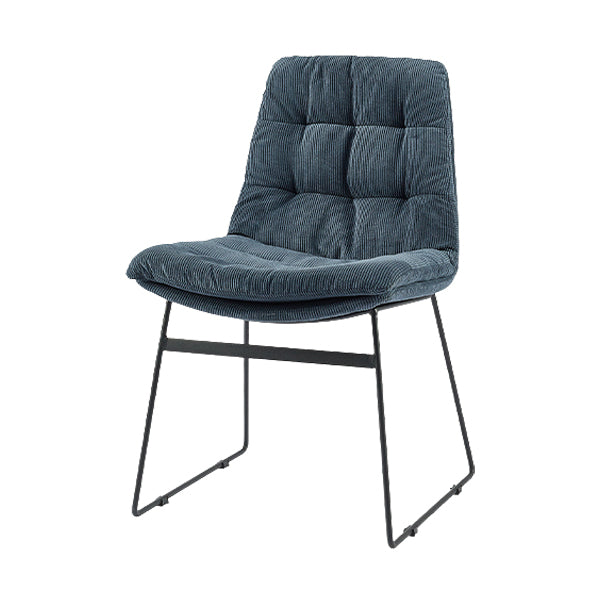 Industrial Dining Chairs Armless Chair with Metal Legs for Home