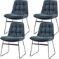 Industrial Dining Chairs Armless Chair with Metal Legs for Home