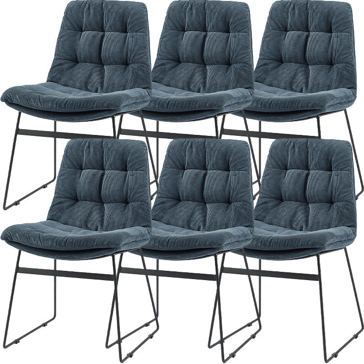 Industrial Dining Chairs Armless Chair with Metal Legs for Home