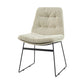 Industrial Dining Chairs Armless Chair with Metal Legs for Home