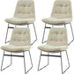 Industrial Dining Chairs Armless Chair with Metal Legs for Home