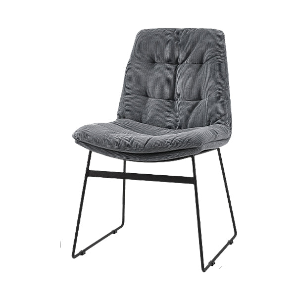 Industrial Dining Chairs Armless Chair with Metal Legs for Home