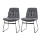 Industrial Dining Chairs Armless Chair with Metal Legs for Home