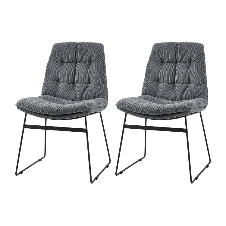 Industrial Dining Chairs Armless Chair with Metal Legs for Home