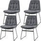 Industrial Dining Chairs Armless Chair with Metal Legs for Home