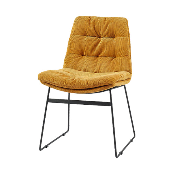 Industrial Dining Chairs Armless Chair with Metal Legs for Home