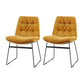 Industrial Dining Chairs Armless Chair with Metal Legs for Home