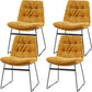Industrial Dining Chairs Armless Chair with Metal Legs for Home