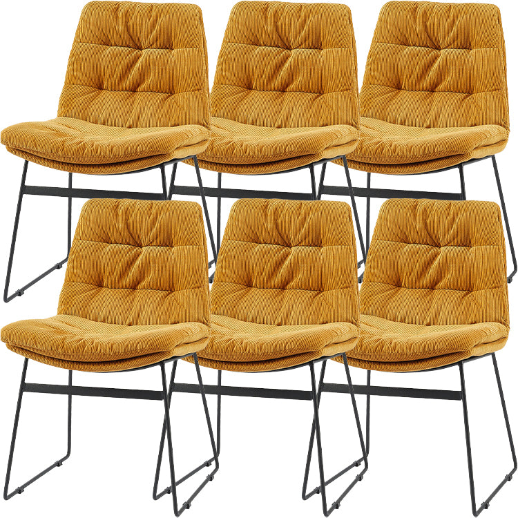 Industrial Dining Chairs Armless Chair with Metal Legs for Home