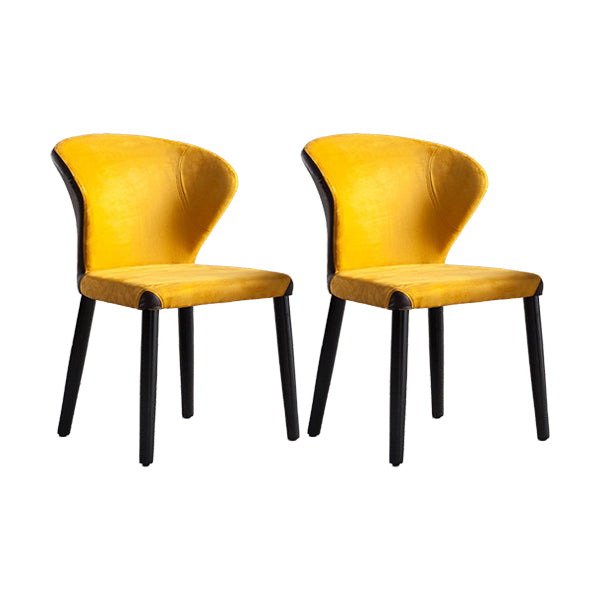 Contemporary Dining Chairs Armless Chair with Wooden Legs for Home