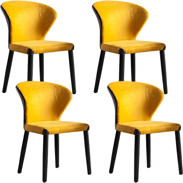 Contemporary Dining Chairs Armless Chair with Wooden Legs for Home