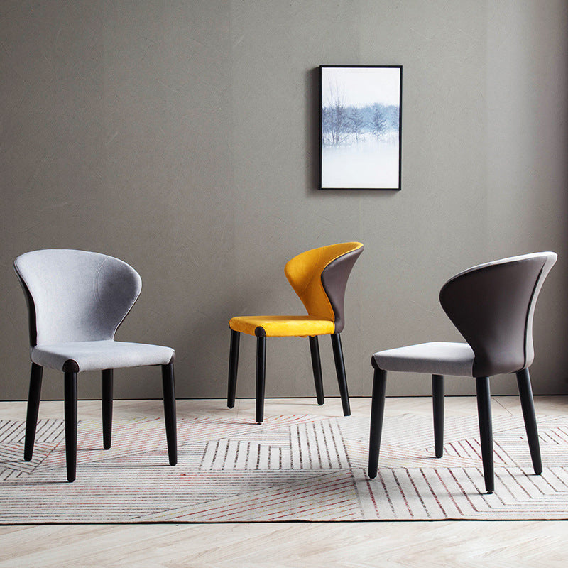 Contemporary Dining Chairs Armless Chair with Wooden Legs for Home