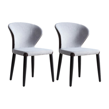 Contemporary Dining Chairs Armless Chair with Wooden Legs for Home