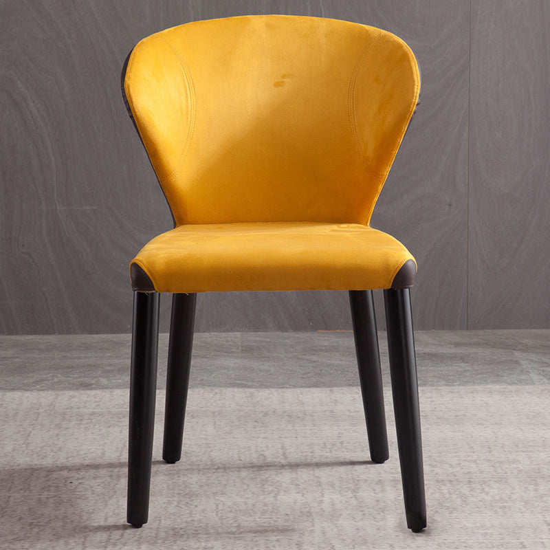 Contemporary Dining Chairs Armless Chair with Wooden Legs for Home