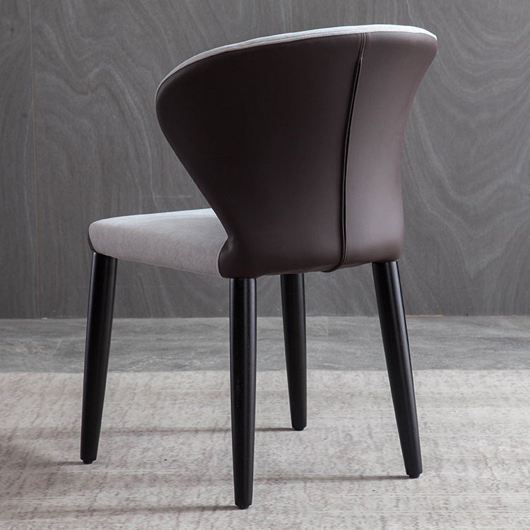 Contemporary Dining Chairs Armless Chair with Wooden Legs for Home