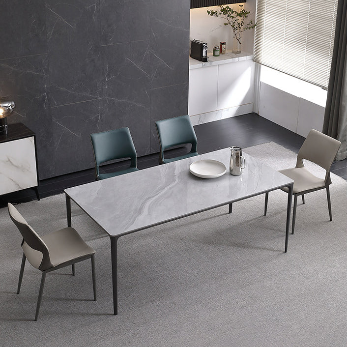 Chaises de salle à manger contemporaines chaise sans bras avec des jambes en métal pour la maison