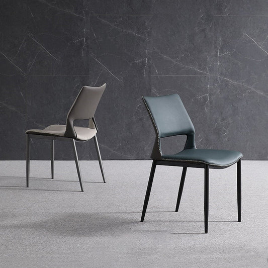 Chaises de salle à manger contemporaines chaise sans bras avec des jambes en métal pour la maison