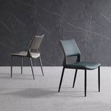 Chaises de salle à manger contemporaines chaise sans bras avec des jambes en métal pour la maison