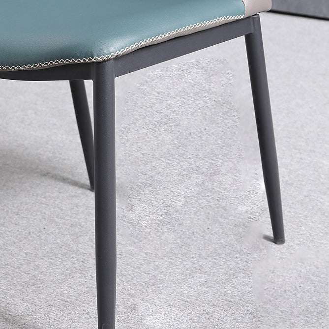 Chaises de salle à manger contemporaines chaise sans bras avec des jambes en métal pour la maison