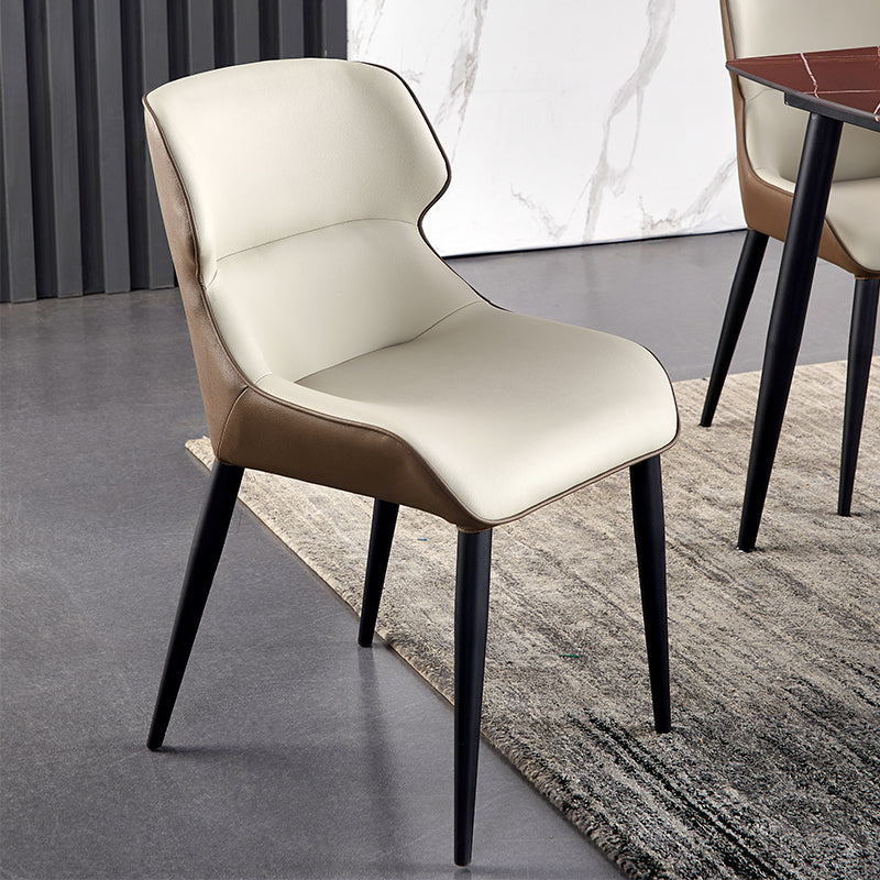 Contemporary Dining Chairs Arm Chair with Metal Legs for Home