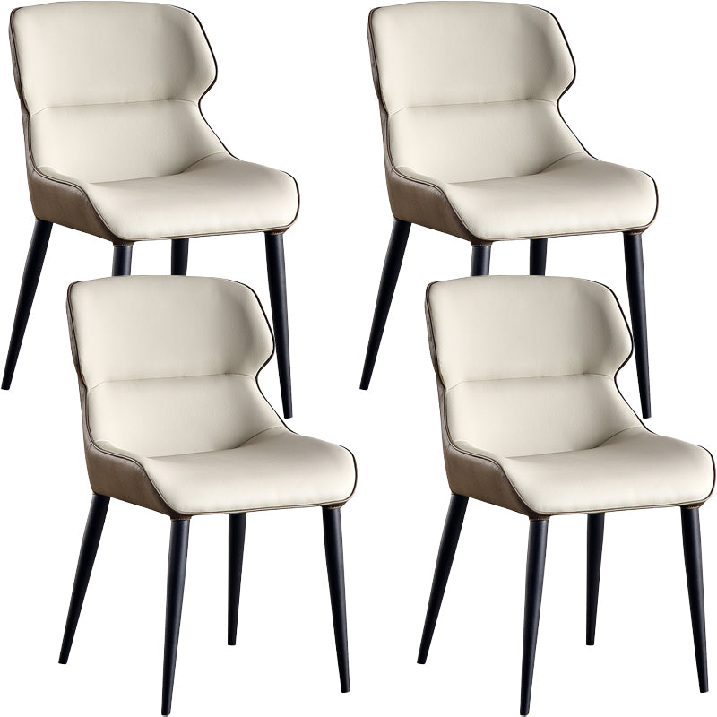 Contemporary Dining Chairs Arm Chair with Metal Legs for Home