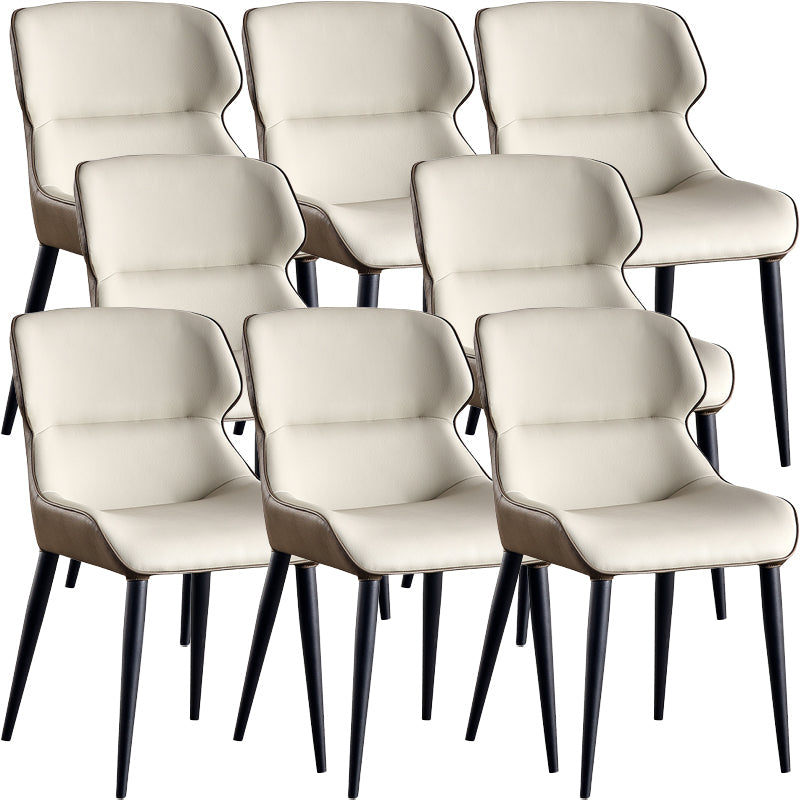 Contemporary Dining Chairs Arm Chair with Metal Legs for Home