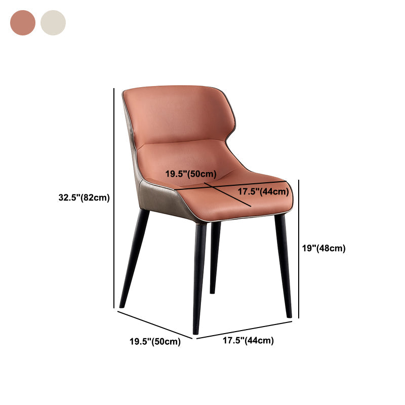 Contemporary Dining Chairs Arm Chair with Metal Legs for Home