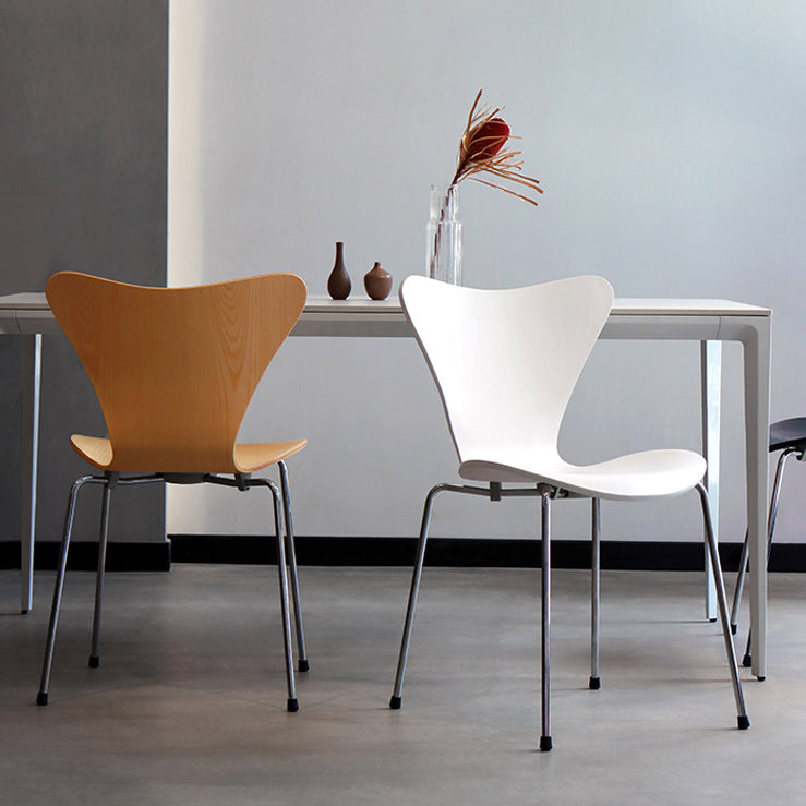 Solid Wood Armless Dining Chairs Contemporary Side Chair Set