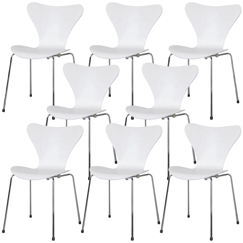 Solid Wood Armless Dining Chairs Contemporary Side Chair Set