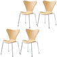 Solid Wood Armless Dining Chairs Contemporary Side Chair Set