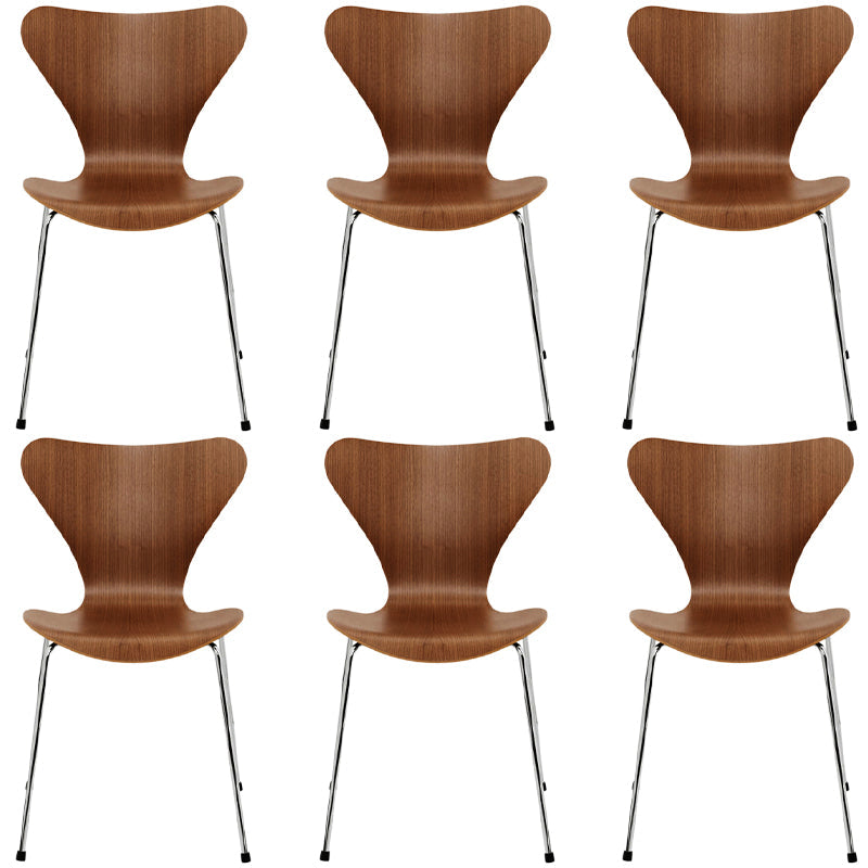 Solid Wood Armless Dining Chairs Contemporary Side Chair Set