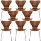Solid Wood Armless Dining Chairs Contemporary Side Chair Set