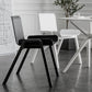 Contemporary Dining Plastic Chairs Armless Chair with Wood Legs for Home
