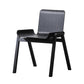 Contemporary Dining Plastic Chairs Armless Chair with Wood Legs for Home