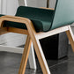Contemporary Dining Plastic Chairs Armless Chair with Wood Legs for Home