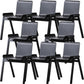 Contemporary Dining Plastic Chairs Armless Chair with Wood Legs for Home
