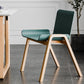Contemporary Dining Plastic Chairs Armless Chair with Wood Legs for Home