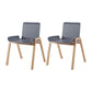 Contemporary Dining Plastic Chairs Armless Chair with Wood Legs for Home