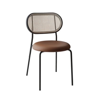 Contemporary Dining Chair Armless Chair with Metal Legs for Home