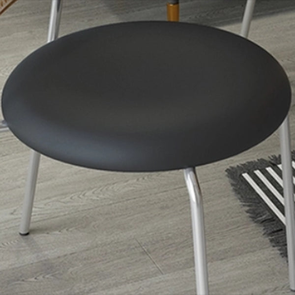 Contemporary Dining Chair Armless Chair with Metal Legs for Home