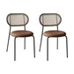 Contemporary Dining Chair Armless Chair with Metal Legs for Home