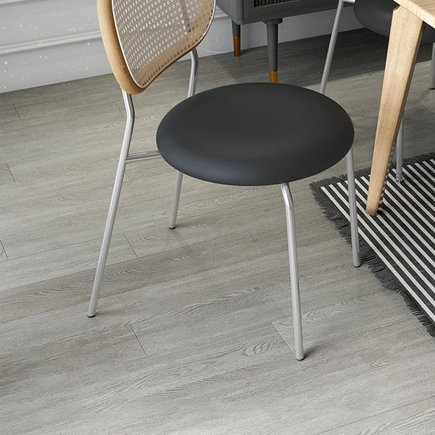 Contemporary Dining Chair Armless Chair with Metal Legs for Home