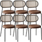 Contemporary Dining Chair Armless Chair with Metal Legs for Home